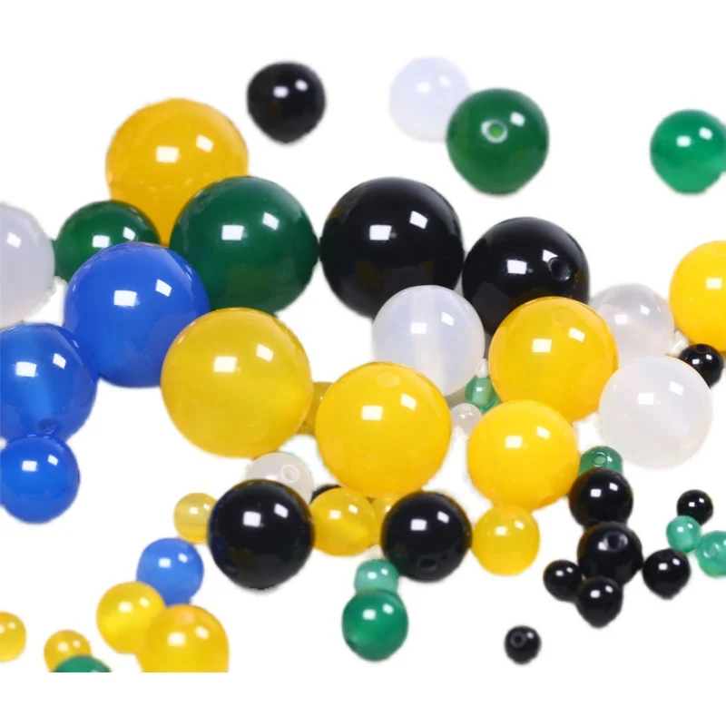 7А Класс Чистый Натуральный Красный Зеленый Синий Полный Отверстий Агат