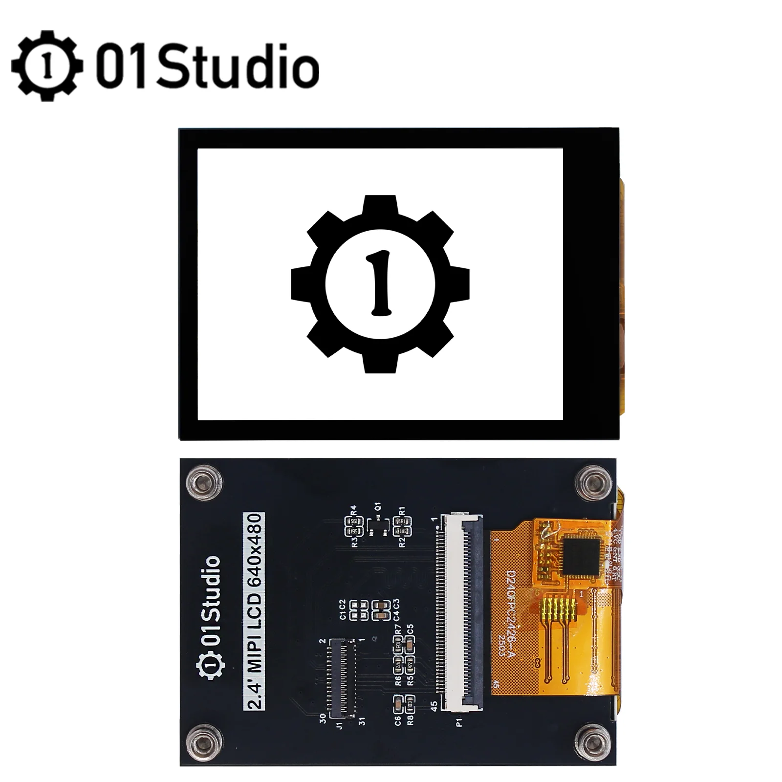 Фото 01Studio 3,5-дюймовый сенсорный экран MIPI для K230 mini AI, макетная плата Micropython Accersory №2