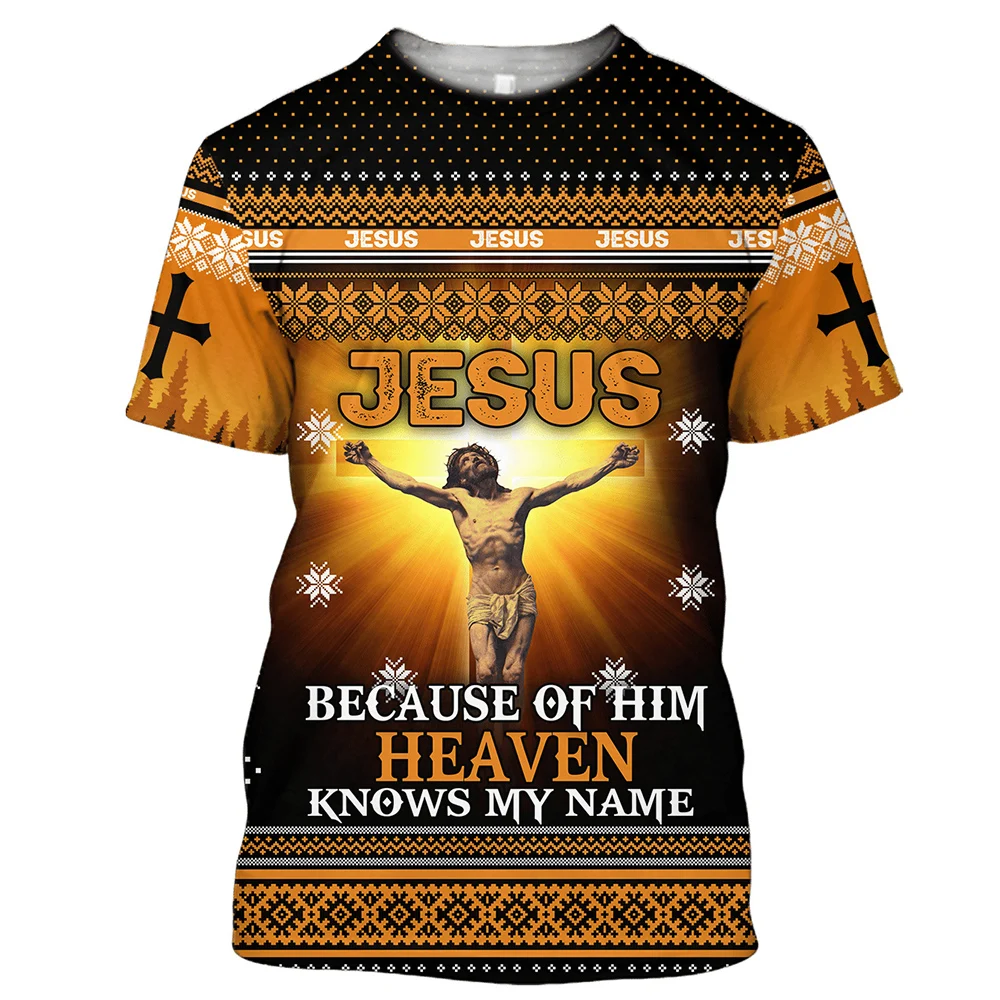 

2022 Summer Christian Catholic Jesus t-shirts 3D All Over Printed T Shirts Tee Tops shirts Unisex Tshirt