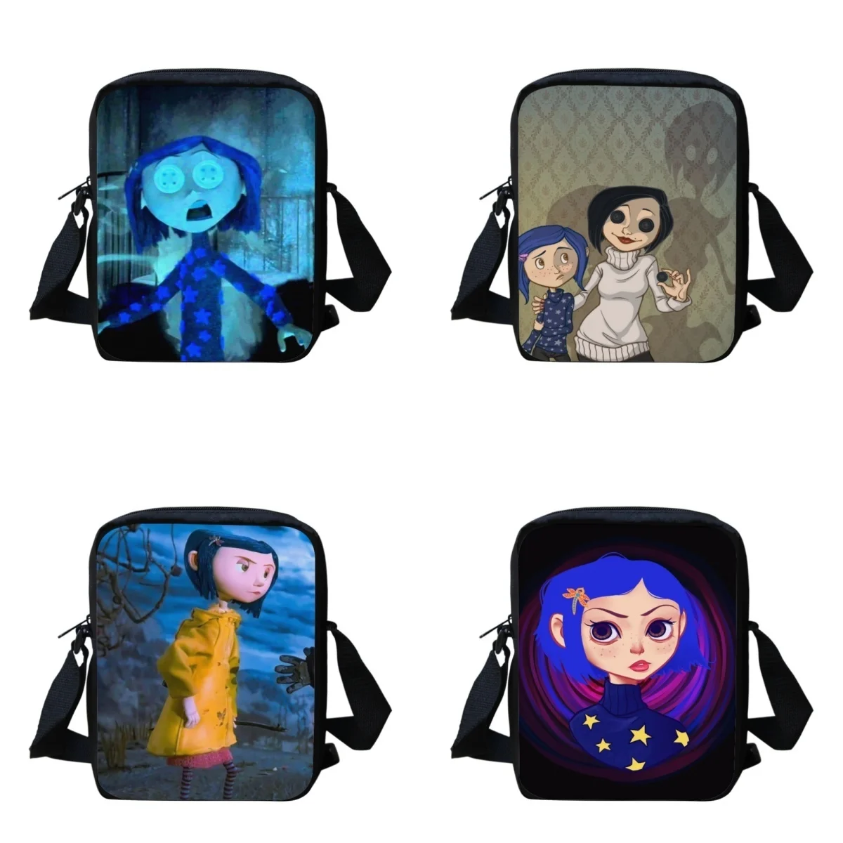 

Back to School Anime Coraline Fluffy Kindergarten Baby School Bags Small Satchel Portable Travel Girls Boys Shoulder Bookbags