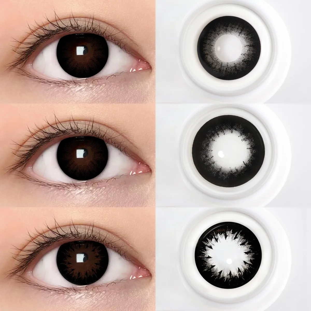 

Magister 2Pcs Black Large Diameter Color Contact Lenses for Eyes Beauty Pupil Makeup Lens Yearly Natura