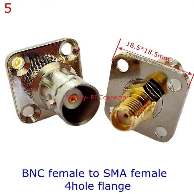2PCS Q9 BNC To SMA Male Female Disc Straight Connector BNC To SMA Disc for Motorola Walkie-talkie Adapter Coax RF Brass Copper images - 6