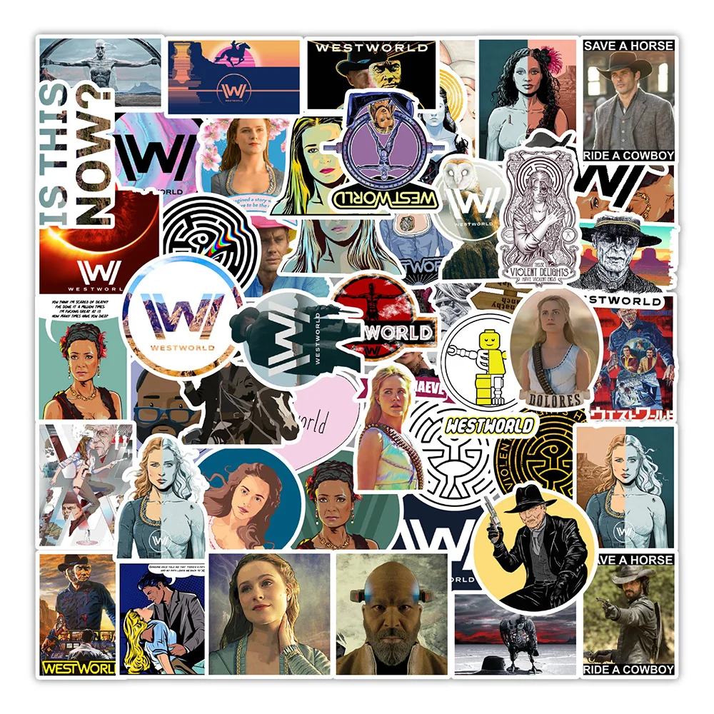 50 шт./компл. смешанные классные классические наклейки для ТВ-сериала «вестмиры», научные Стикеры для багажа, чехол для ноутбука, чехол «сделай сам», детская игрушка