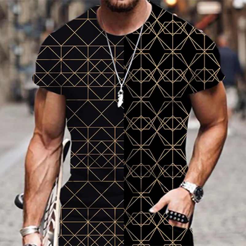 

Men's T-shirt Fashion O-neck Street Sportswear Luxury Hip Hop Summer Harajuku T-shirt