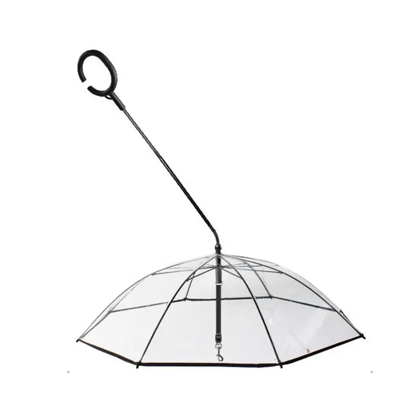 

Зонт для собак с поводком, прозрачный складной регулируемый Зонт с легким обзором, устойчивый к дождю и снегу, с гибкой ручкой
