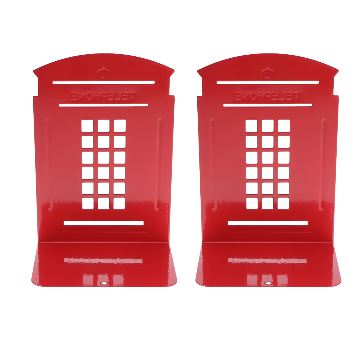 

2pcs Bookends Durable Lightweight Creative London Phone Booth Retro Bookends Stopper for Classroom Office Home