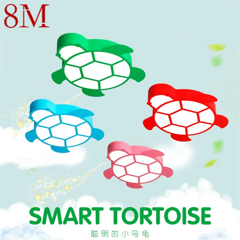 

8M Children's Turtle Ceiling Lamp LED Dimmable Creative Cartoon Light For Home Decor Kids Room Kindergarten Remote Control