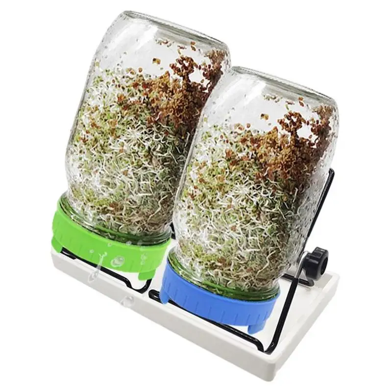 Sprouting Lids With Stainless Steel Screen For Wide Mouth Mason Jars Germination Kit Sprout Maker Seedling Tray For Bean Sprouts