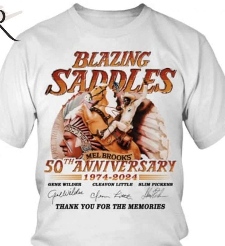 Футболка Blazing Saddles Mel Brooks' до 50-летия Спасибо за воспоминания