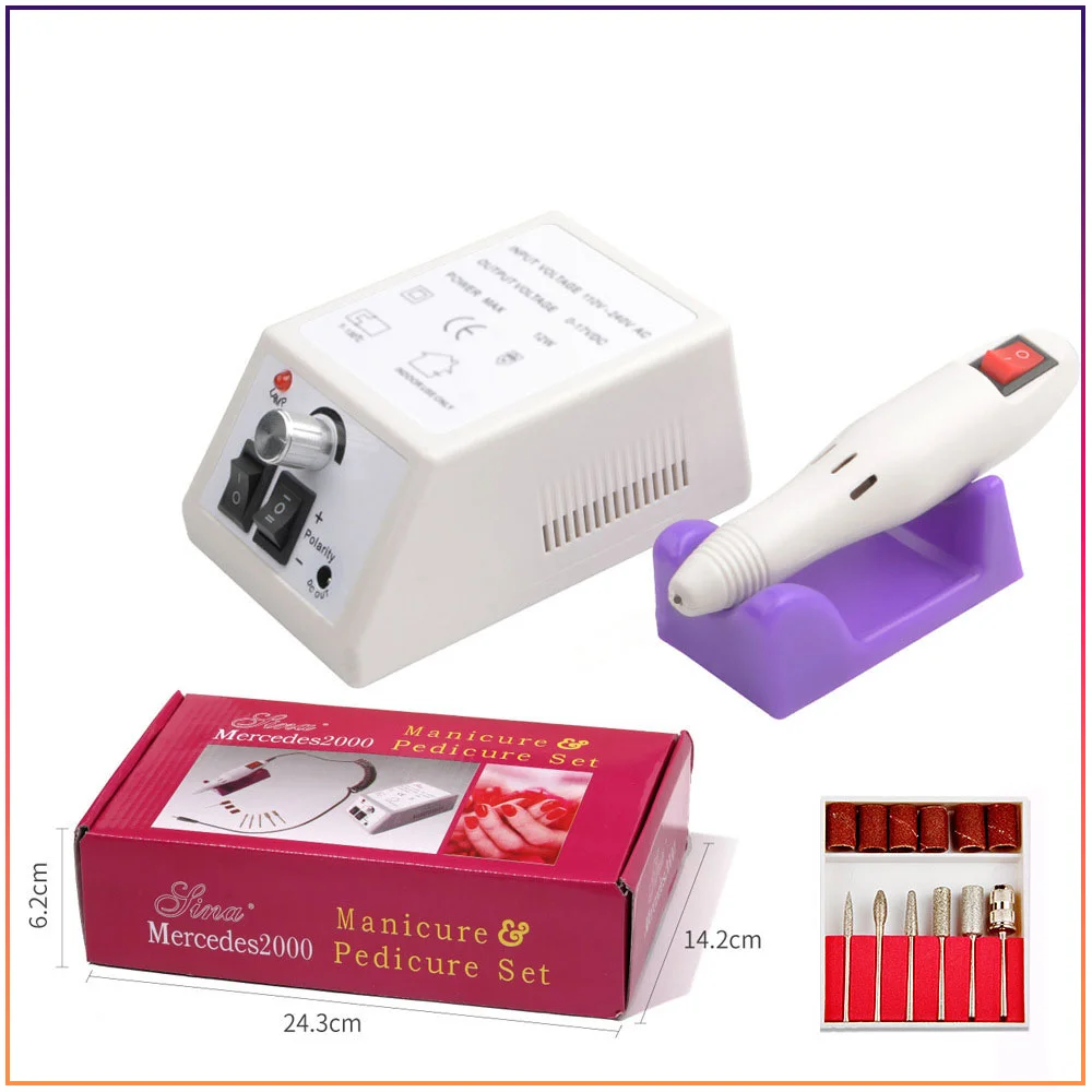 

20000RPM Nail Drill Machine Electric Set Milling Cutters Drill Bits Set Gel Cuticle Remover Pedicure Nail Apparatus for Manicure