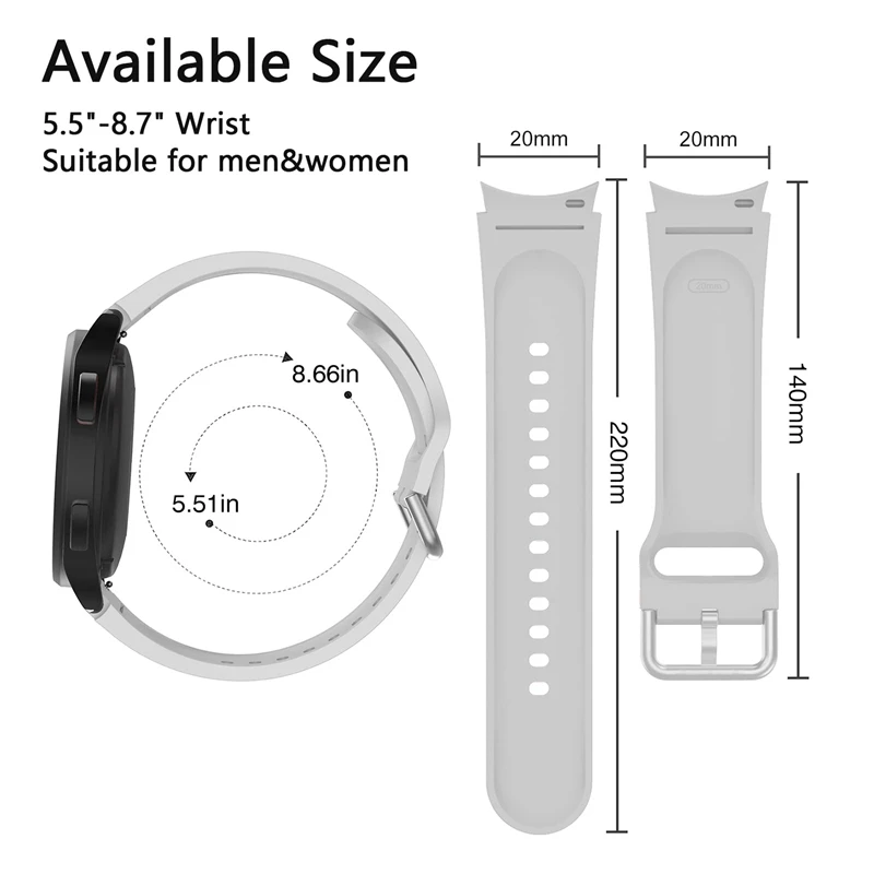 Strap For Samsung Galaxy Watch 5 pro 45mm 4 classic 42mm 46mm smartwatch correa Sport Bracelet Galaxy Watch 5 4 44 mm 40 mm band