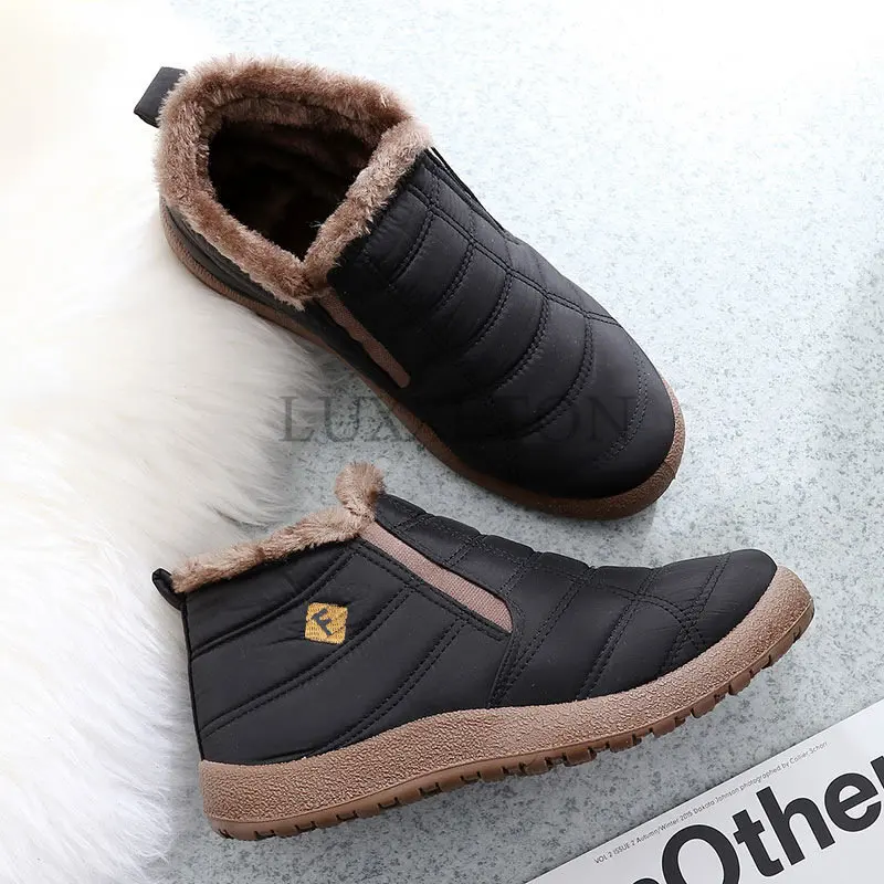 

Men Winter Boots Fashion Work Boots Men Waterproof Snow Boots Lightweight Men's Shoes Non-Slip Male Casual Shoes Outdoor Sneaker