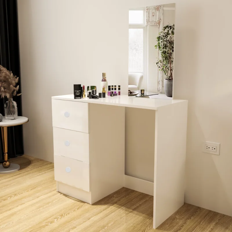 

Modern Vanity Table, White Finish for Bedroom