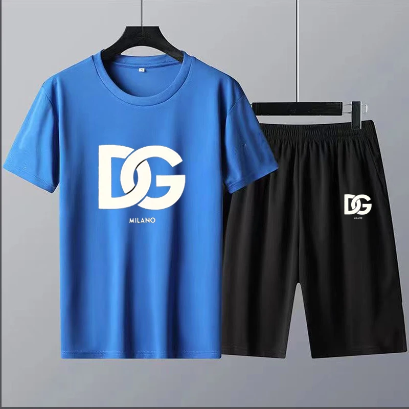 2023Limited Men Women T-shirt Set Luxury Brand Trend Fashion Simple Sports T Shirt Oversized100%  Cotton Leisure Set Free Shippi