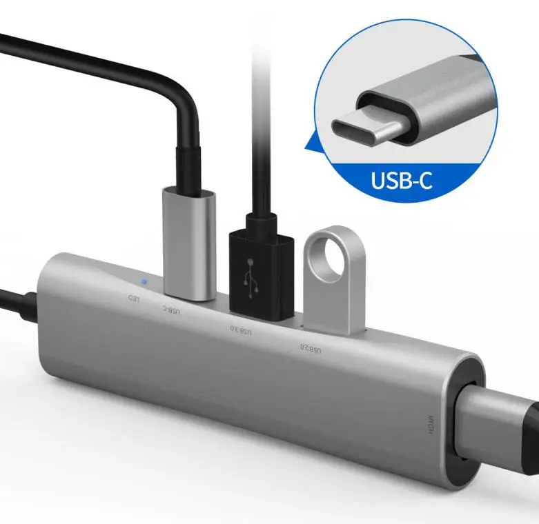 

4-in-1 Docking Station Type-c to HDMI+usb Docking Station Hub Adapter for Macbook