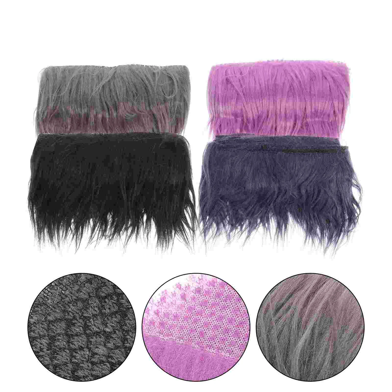 

Artificial Fur Fabric Fluffy Fabrics Simulation Plush Faux Sewing Costume Accessories DIY Supply Beard Strips Crafts