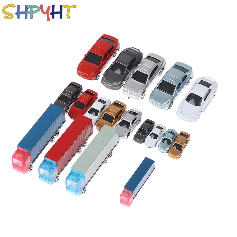 

Новинка 1:100-200 миниатюрный кукольный домик автомобиль грузовик контейнер модель автомобиль игрушечная кукла декоративная игрушка подарок ...