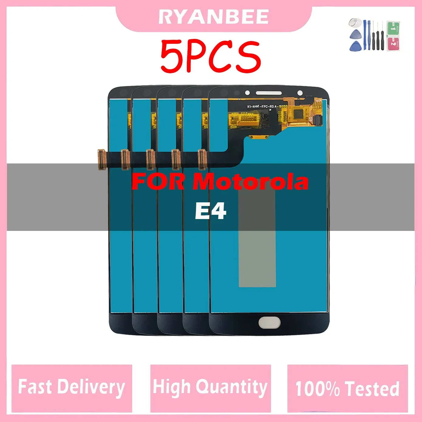 

5 шт./лот Новый ЖК-дисплей для Motorola E4 ЖК-дисплей сенсорный экран Moto XT1762 XT1763 XT1766 ЖК-экран дигитайзер полная сборка