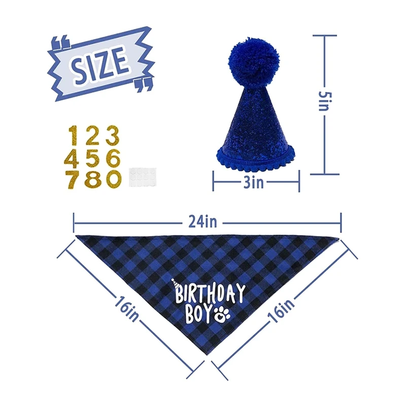 Акция! Товары для вечеринки на день рождения с собакой бандана-шарф номером | Дом