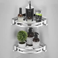 stainless steel shower shelves without drilling heavy duty storage shelf with 2 hooks for bath accessory adhesive shower holder