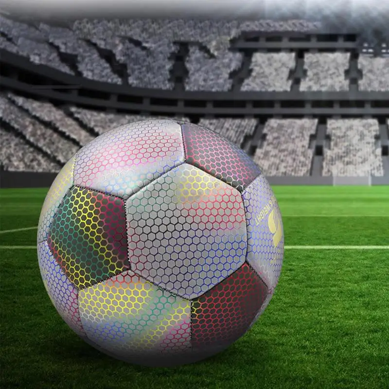 

Night Luminous Reflective Soccer Ball Football Glow In The Dark Footballs Size 4/5 Ball For Student Teenagers Outdoor Team Train