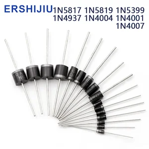 50PCS 1N4007 DO-41 1N5819 1N4001 UF4007 FR107 FR157 FR207 1N4004 1N4937 HER107 RL207 1N5817 1N5399 Rectifier Diode