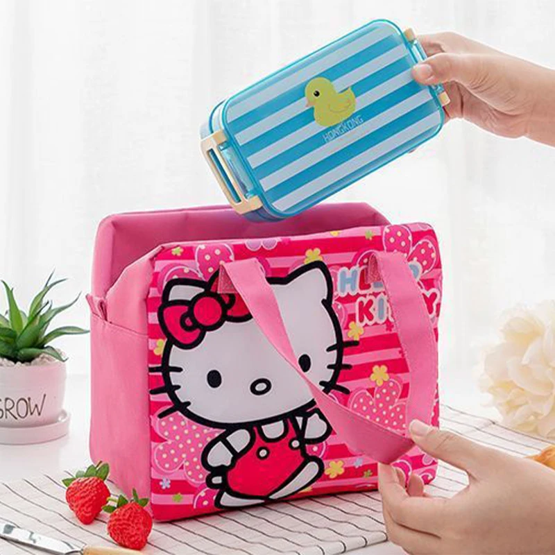 Sanrio Kawaii Kuromi студенческий ланч-бокс Cinnamoroll Hello Kitty аниме мультфильм милые дети