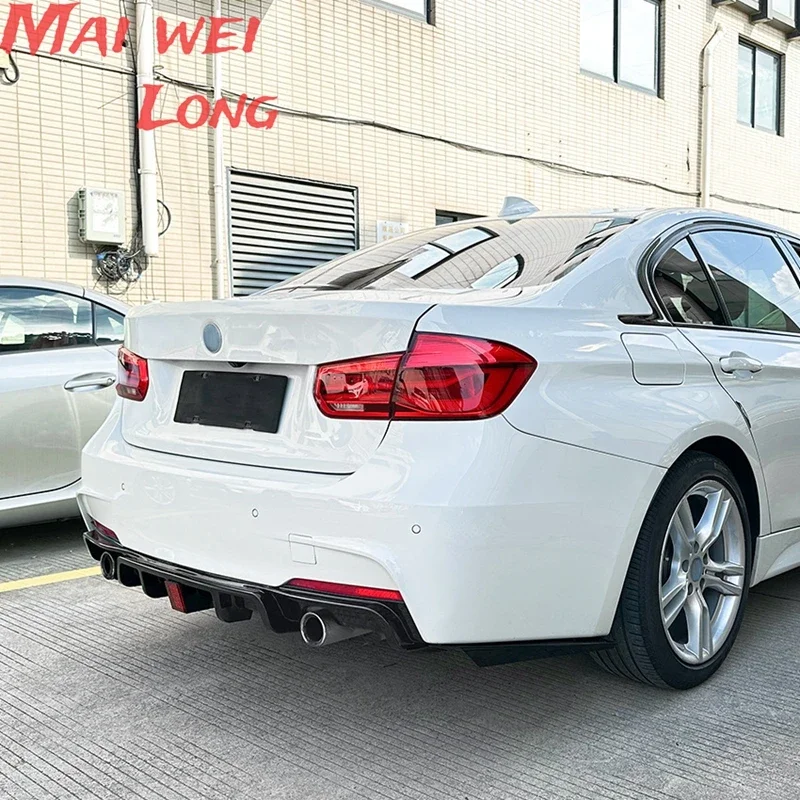 Задний диффузор-спойлер для BMW 3 серии F30 MT 2013-2019 с подсветкой, глянцевый черный, комплект обвеса MP (art.: 3920dbd3a8a53) - 3920dbd3a8a53