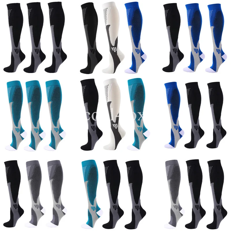 

3 Pairs New Compression Socks Women Men 30 mmHg Comfortable Anti Fatigue Athletic Nylon Medical Nursing Sport Running Stockings