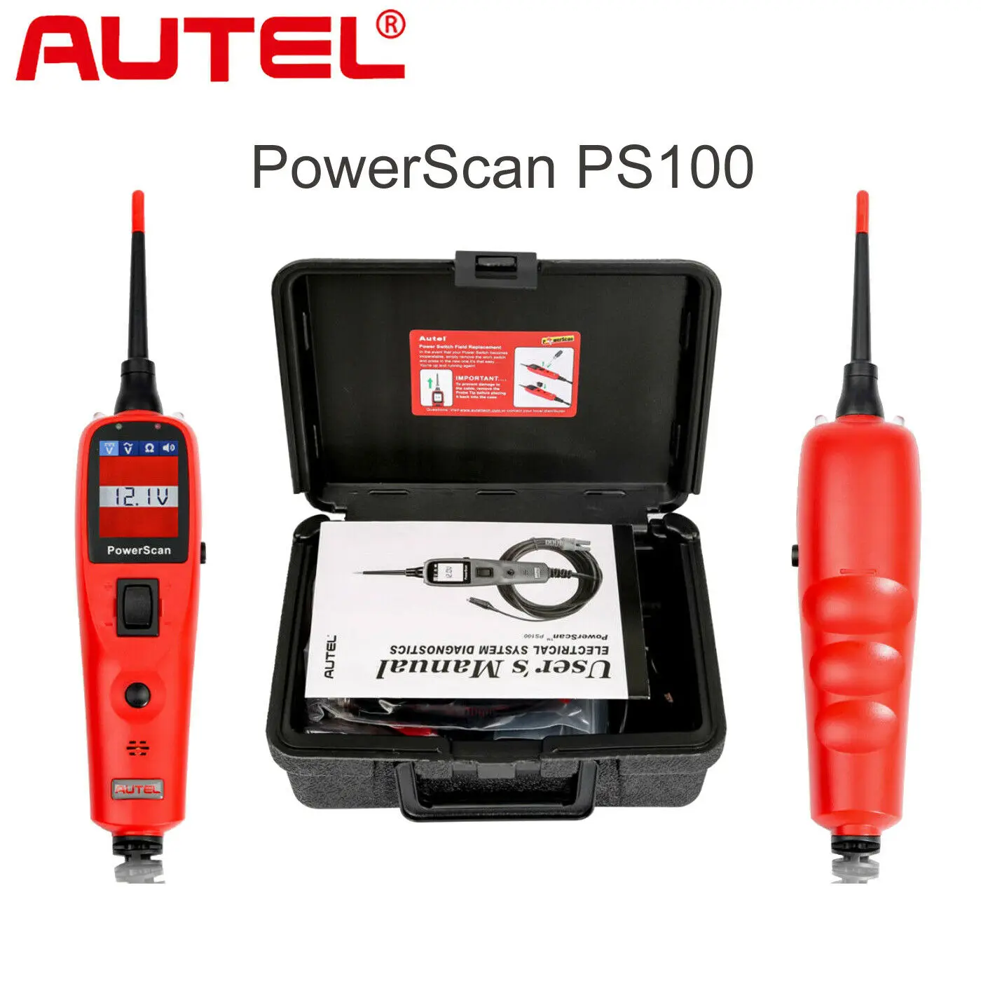 

Autel PowerScan PS100 Electrical System Diagnostic Tool Automotive Circuit Tester Power Circuit Probe Kit