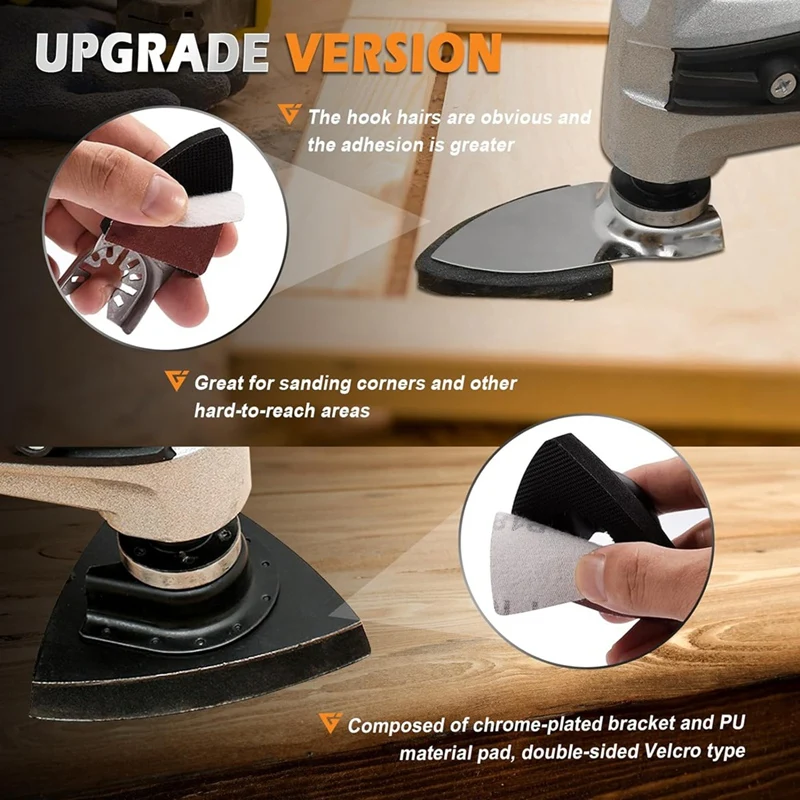 260 шт. набор осциллирующих шлифовальных накладок треугольные шлифовальные