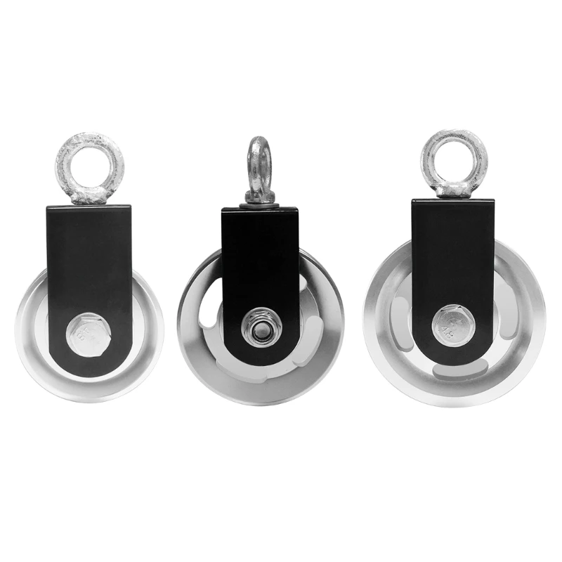 

E5BE Heavy Duty Lightweight Aluminum Cable Pulleys Smooth Silent Pulley Wheel Reliable Snatch Block Home Gym Accessories