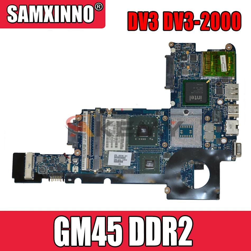 

Akemy Laptop Motherboard For HP pavilion DV3 DV3-2000 Main Board LA-4732P 530781-001 GM45 DDR2