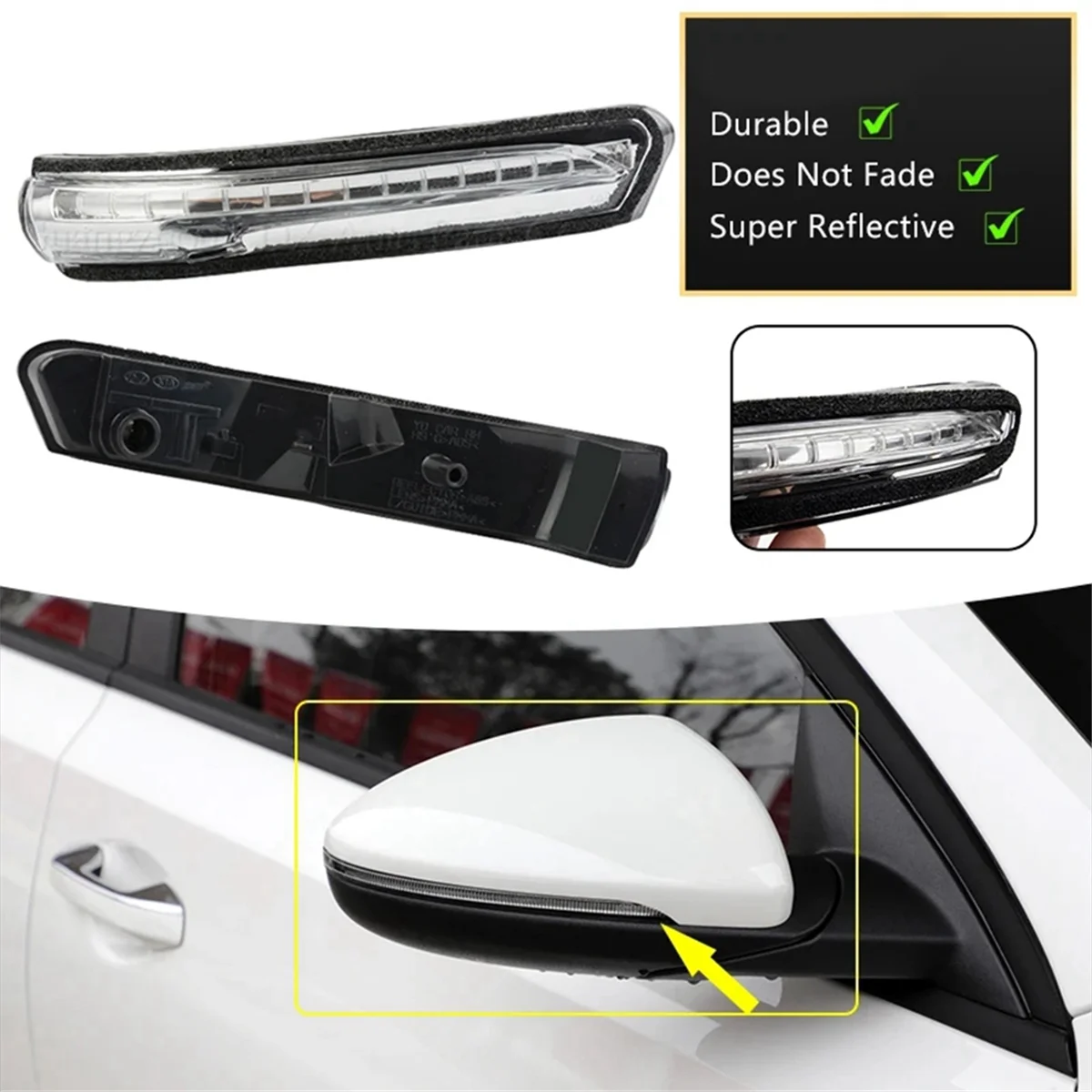 1 пара индикаторов зеркала на крыле указатель поворота светодиодная лампа