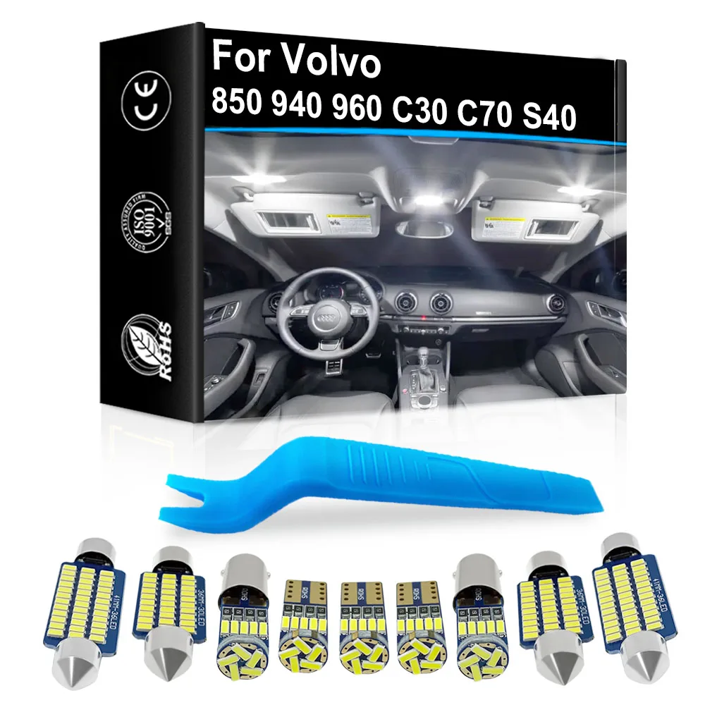 

Car Interior LED Light Kit For Volvo 850 940 960 C30 C70 S40 Vehicle Lamp Fittings White Ice Blue Easy Replacement No Error