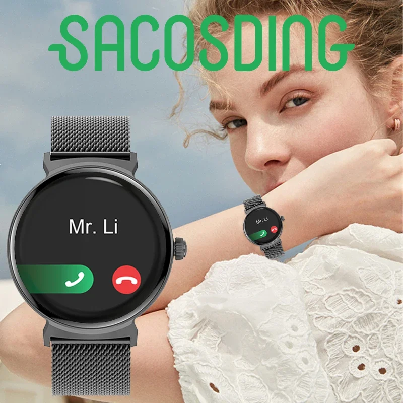 Смарт-часы женские водонепроницаемые с поддержкой Bluetooth и голосовым помощником