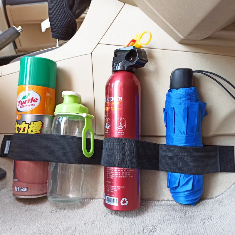 

2Pcs Car Trunk Storage Belt Hanging Nylon Car Mounted Fire Extinguisher Fixing Bandage Storage Organizer for Automotive Interior
