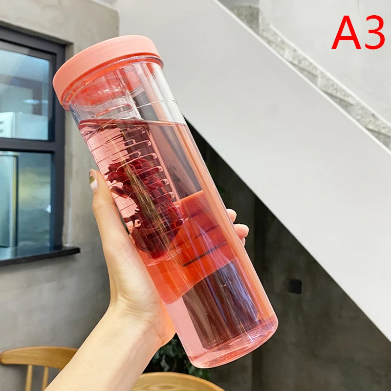 HELTC Пластиковая бутылка для воды с соломинкой 700 мл