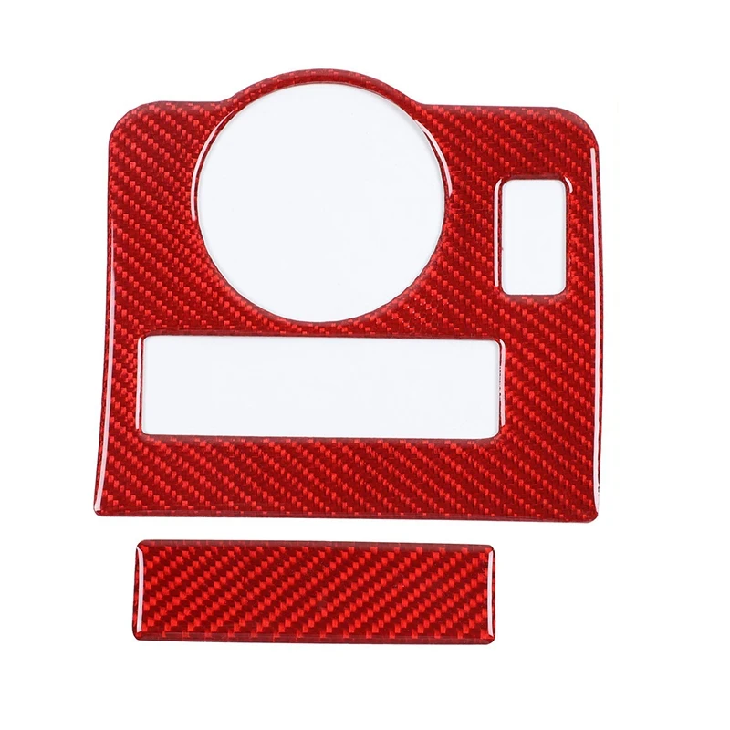 

Кнопки переключения передних фар панель отделка крышки аксессуары для Ford Mustang 2009 2010 2011 2012 2013, красное углеродное волокно