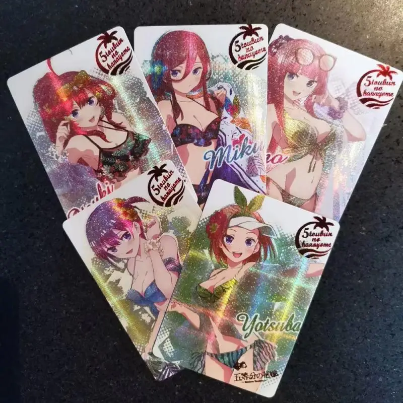 5 шт./компл. Аниме Девушки флэш-карты прекрасные сексуальные кавайные