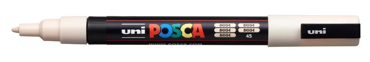 Маркер POSCA PC-3M бежевый 0.9 - 1.3 мм пулевидный наконечник | Канцтовары для офиса и дома