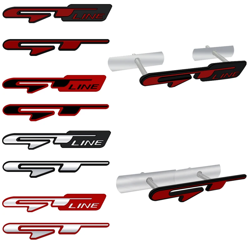 Металлическая Эмблема GT LINE для багажника KIA Sorento Ceed Forte RIO Stonic K5 Sportage Hyundai CAME Kona Santa Fe