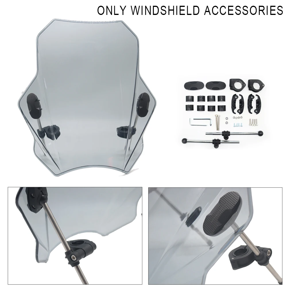 

Universal Motorcycle Windscreen Windshield Covers Screen Smoke Lens Motorbikes Deflector For Royal Enfield Hunter 350