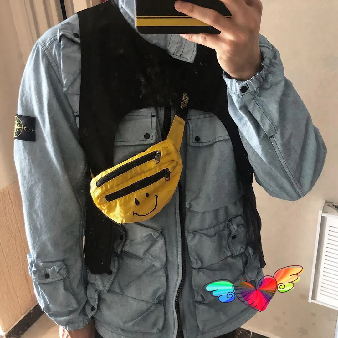 

Желтые поясные сумки для мужчин и женщин, нейлоновые регулируемые повседневные сумки на молнии с логотипом и биркой