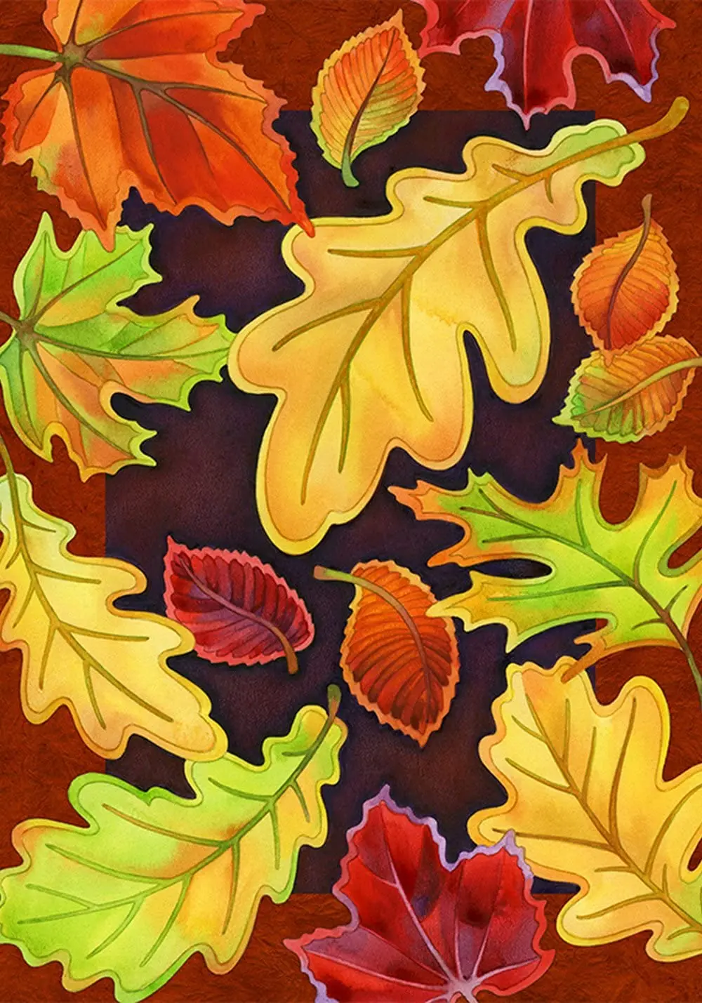 

Home Garden Falling Big Leafy Leaves 12x18 Inch Decorative Garden Flag Seasonal
