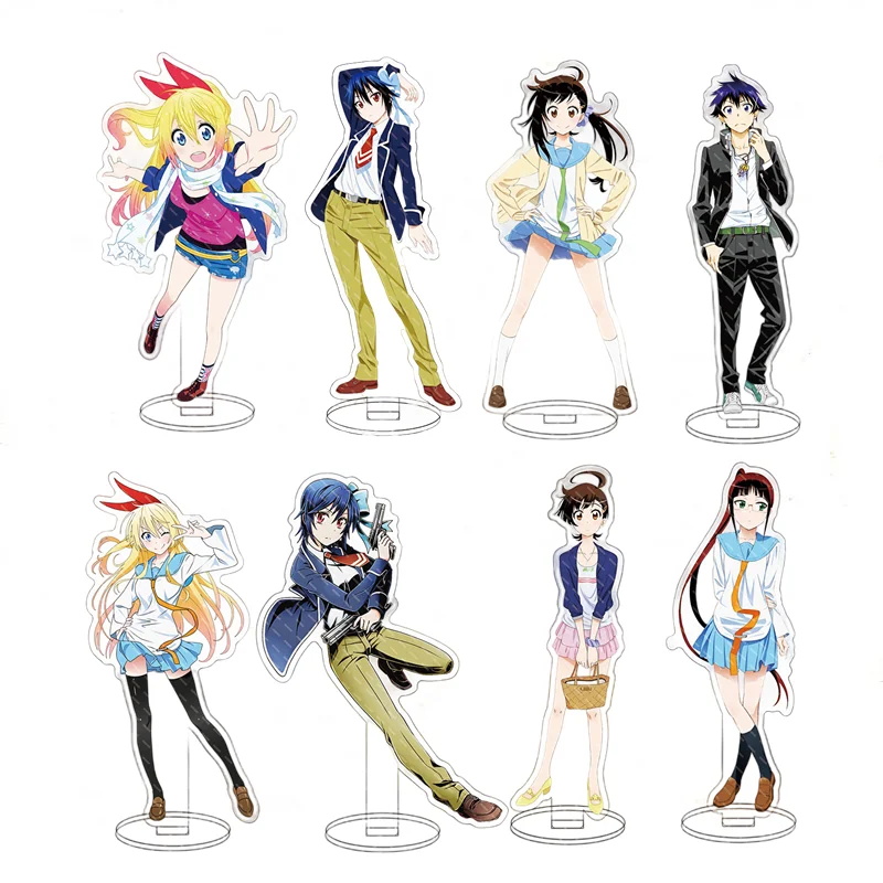 

Anime Nisekoi Acrylic Stand Model Ichijyo Raku Kirisaki Chitoge Onodera Kosaki Kawaii Action Figure Desk Decor Toys Colletion