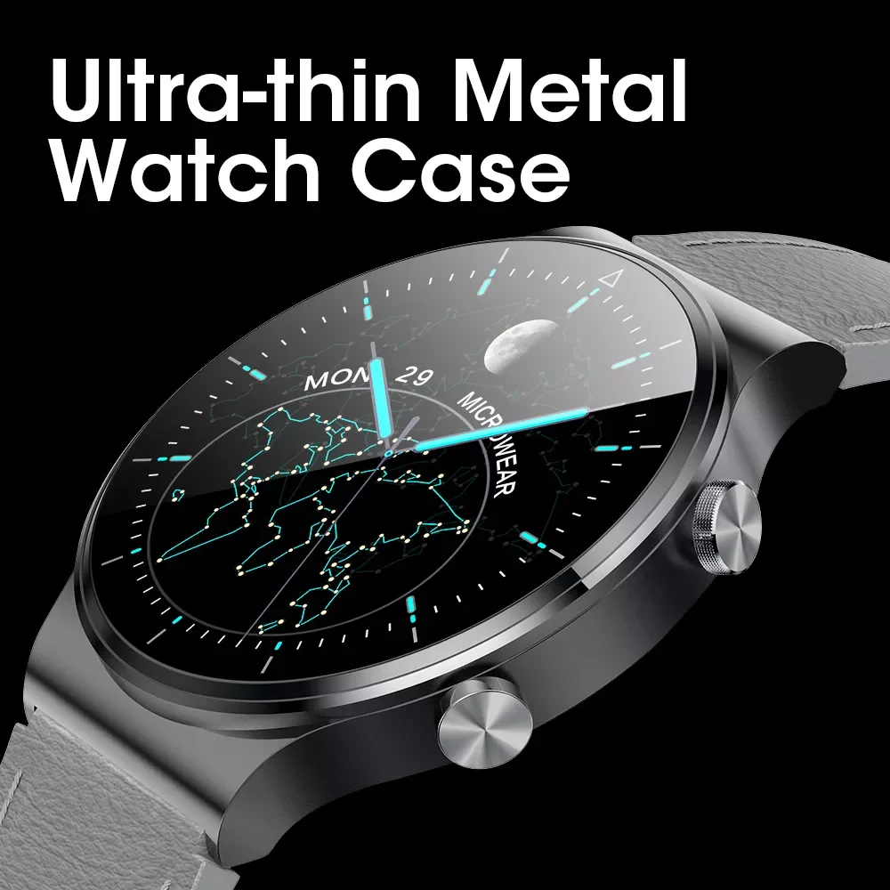 

Смарт-часы M2 мужские с Bluetooth, круглым экраном, пульсометром и тонометром