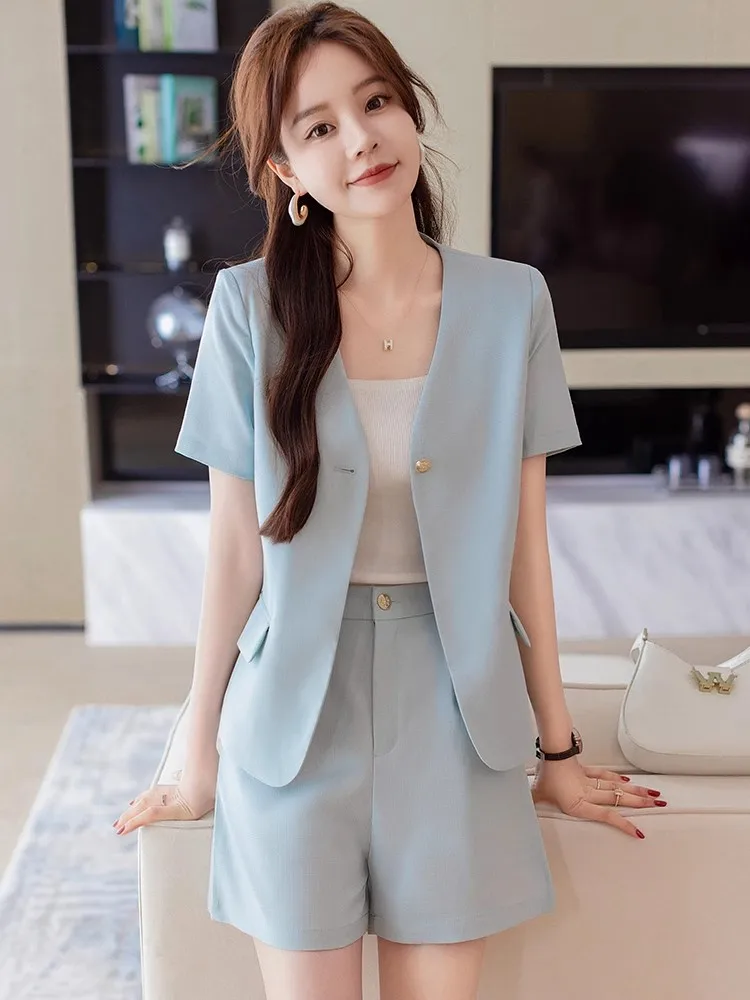 Летняя тонкая верхняя одежда женский новый маленький костюм 2024 карьерный