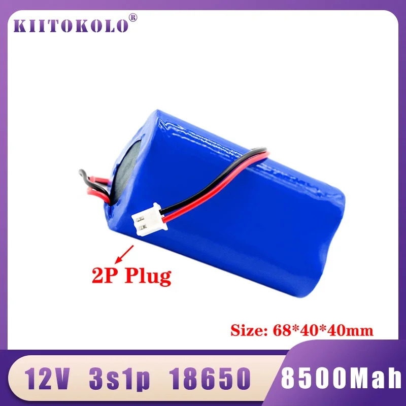 

Portable 12V 8500mAh 18650 Li-ion Rechargeable Battery Pack 3S1P Speaker Flashlight CCTV Camera GPS Toys Search Light Equipment