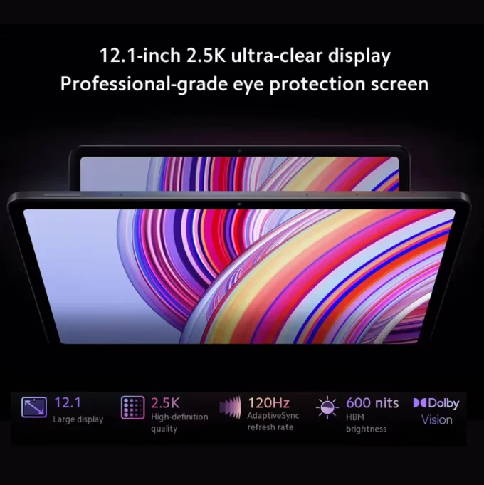 Global Rom Xiaomi Redmi Pad Pro 12 1 дюйма 120 Гц 2 5 К дисплей аккумулятор 10000 мАч процессор Snapdragon 7s